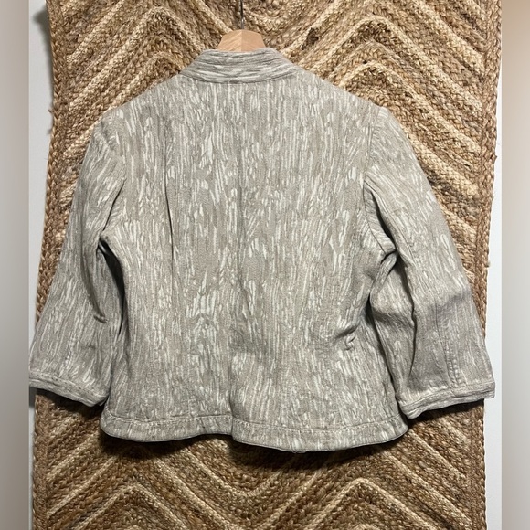 Coldwater Creek Women's Tan Blazer Jacket,Textured,Open Front,Size 6,Great - Picture 4 of 9